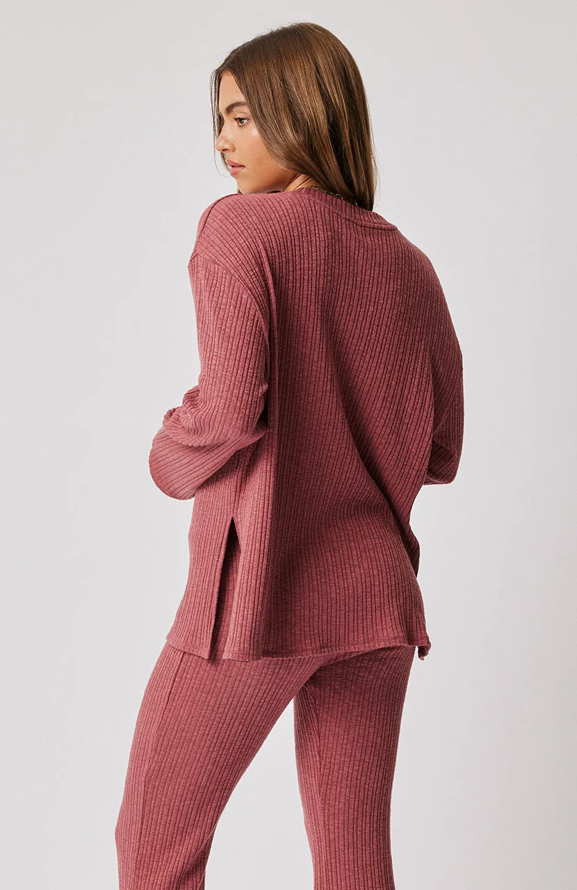 Eva Knit Top - Berry Knit