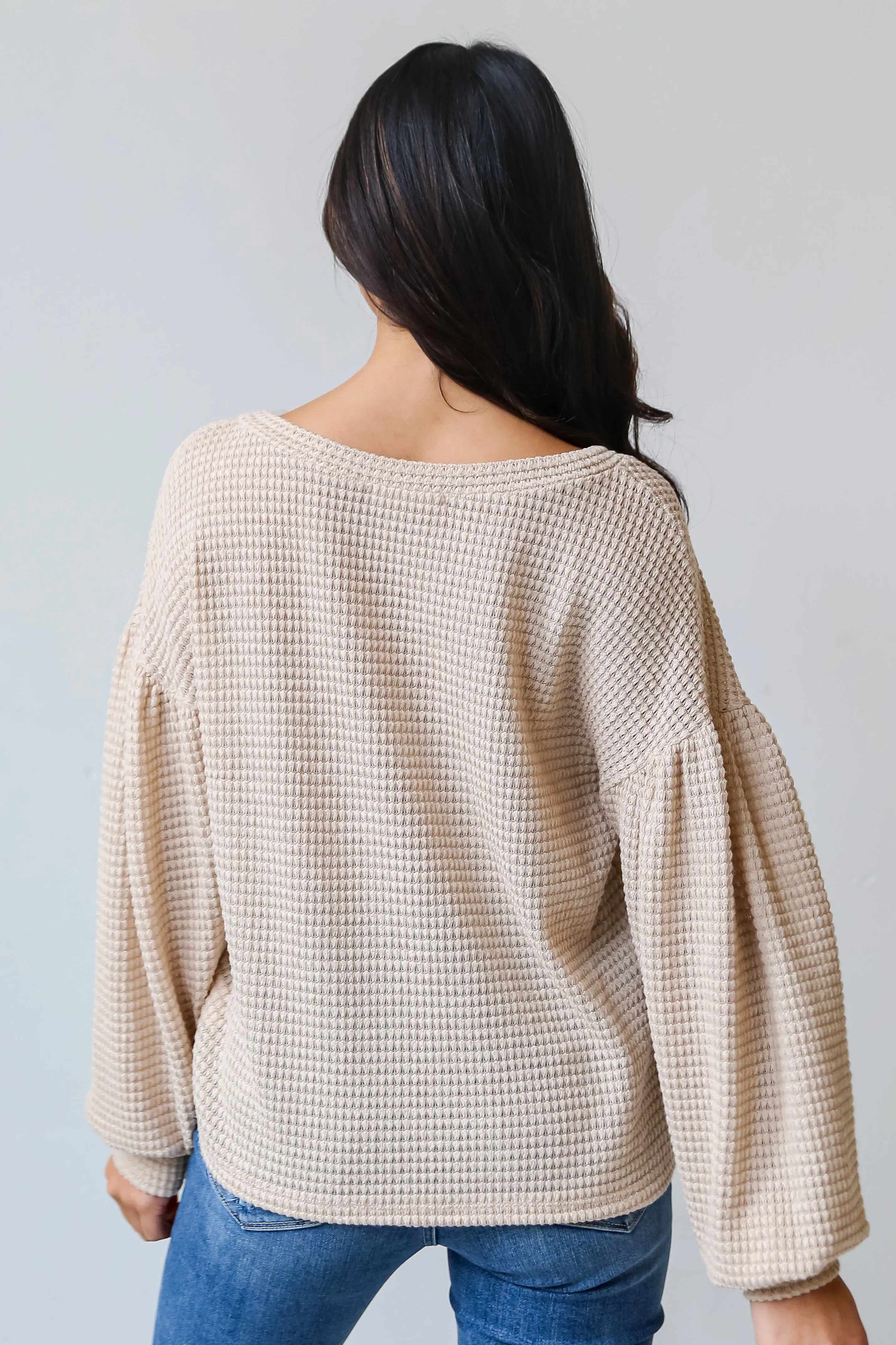 FINAL SALE - Fresh Take Oatmeal Waffle Knit Top - DOORBUSTER