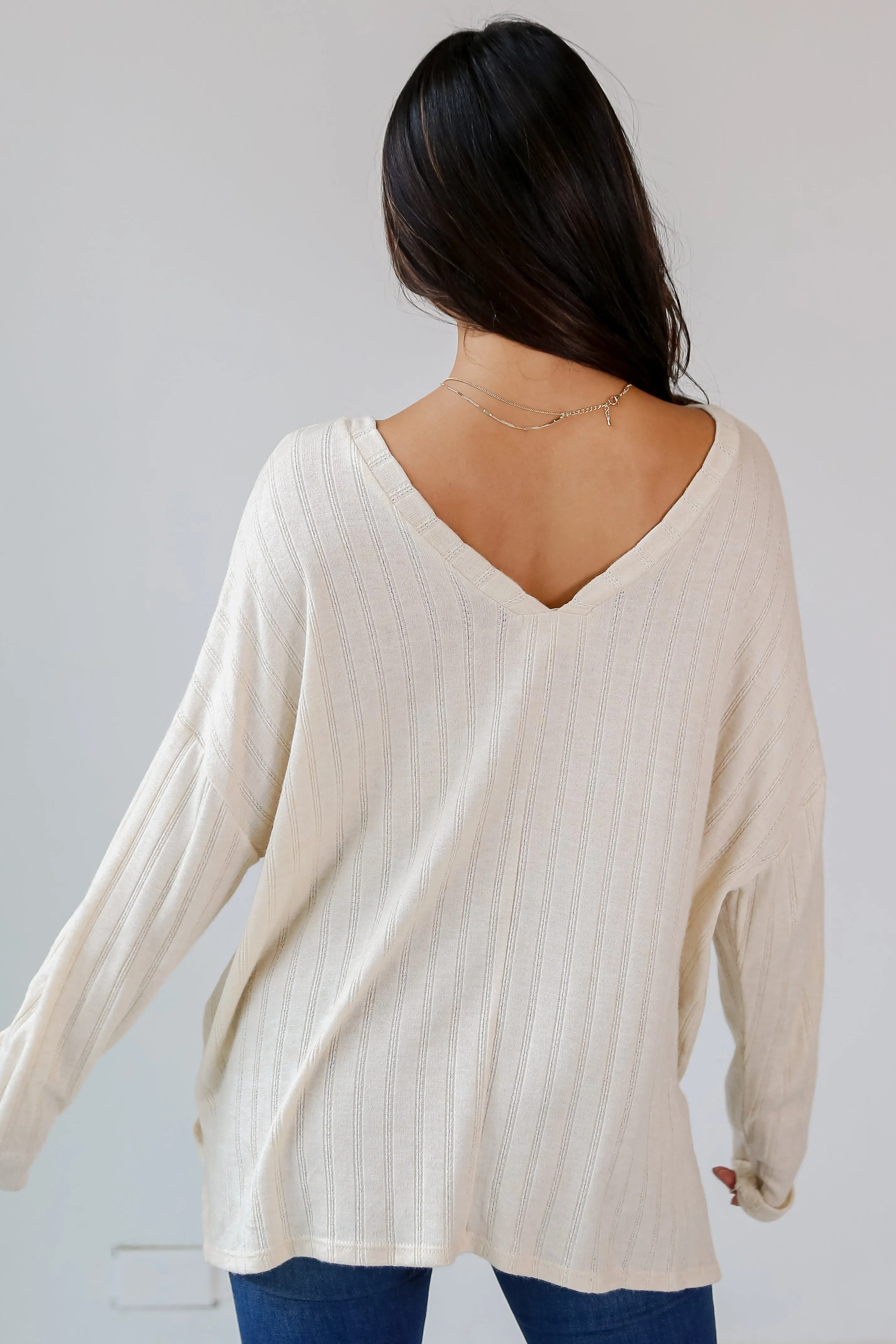 FINAL SALE - Lavish Attitude Ivory Knit Top