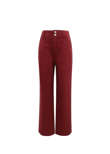 FRNCH Soft Drill Bordeaux Pant