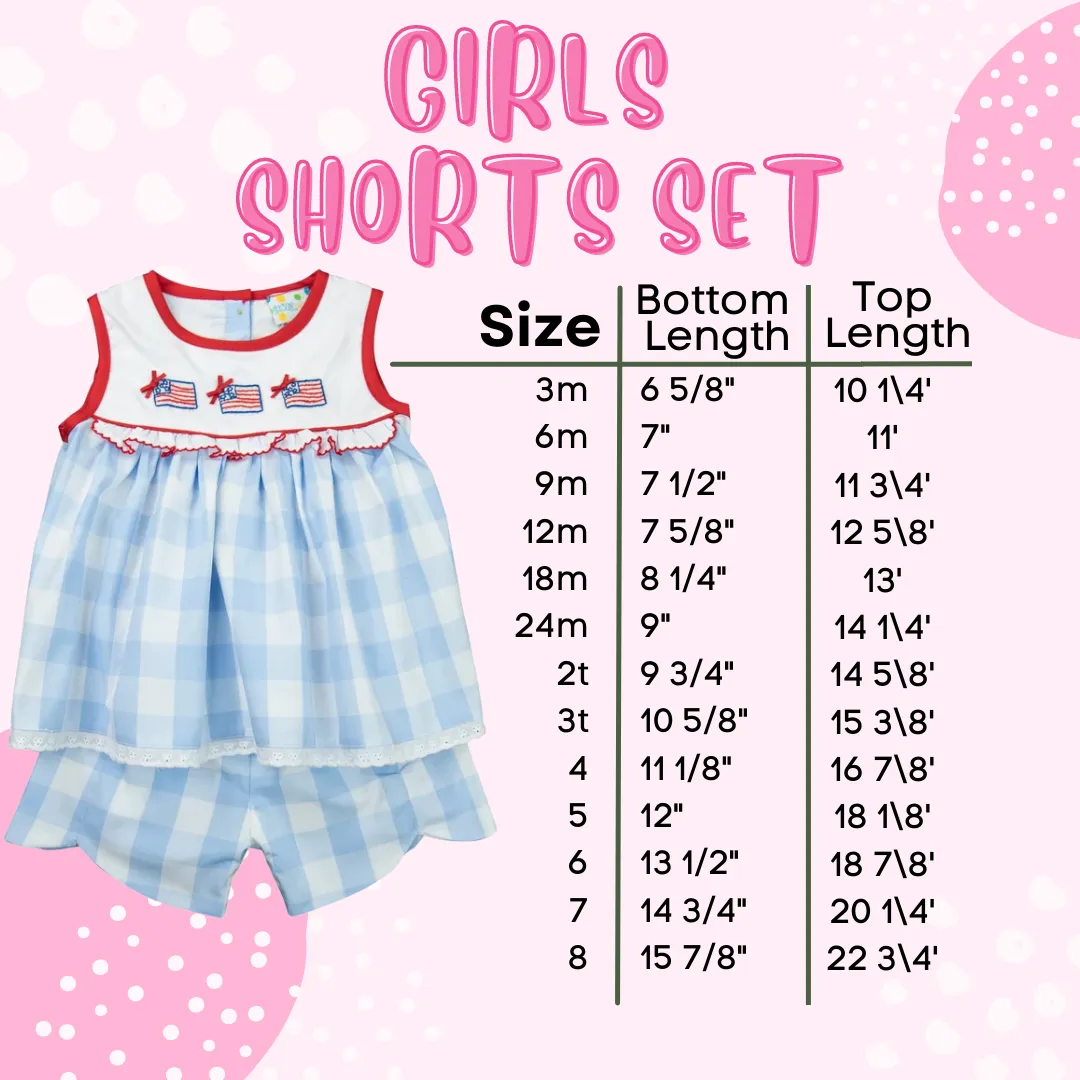 Girls All American Short Set