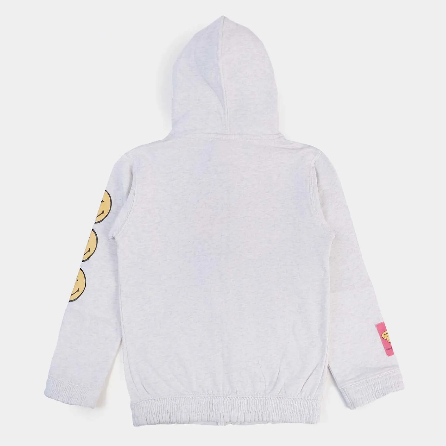 Girls Knitted Jacket Smiley-Off-White