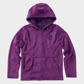 Girls Purple Carhartt Fleece Zipper