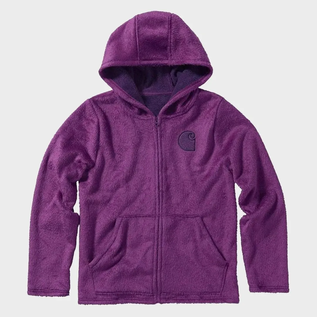 Girls Purple Carhartt Fleece Zipper