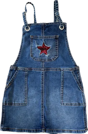 Girl's RockStar-U-OV1 Designer Denim Overall Skirt