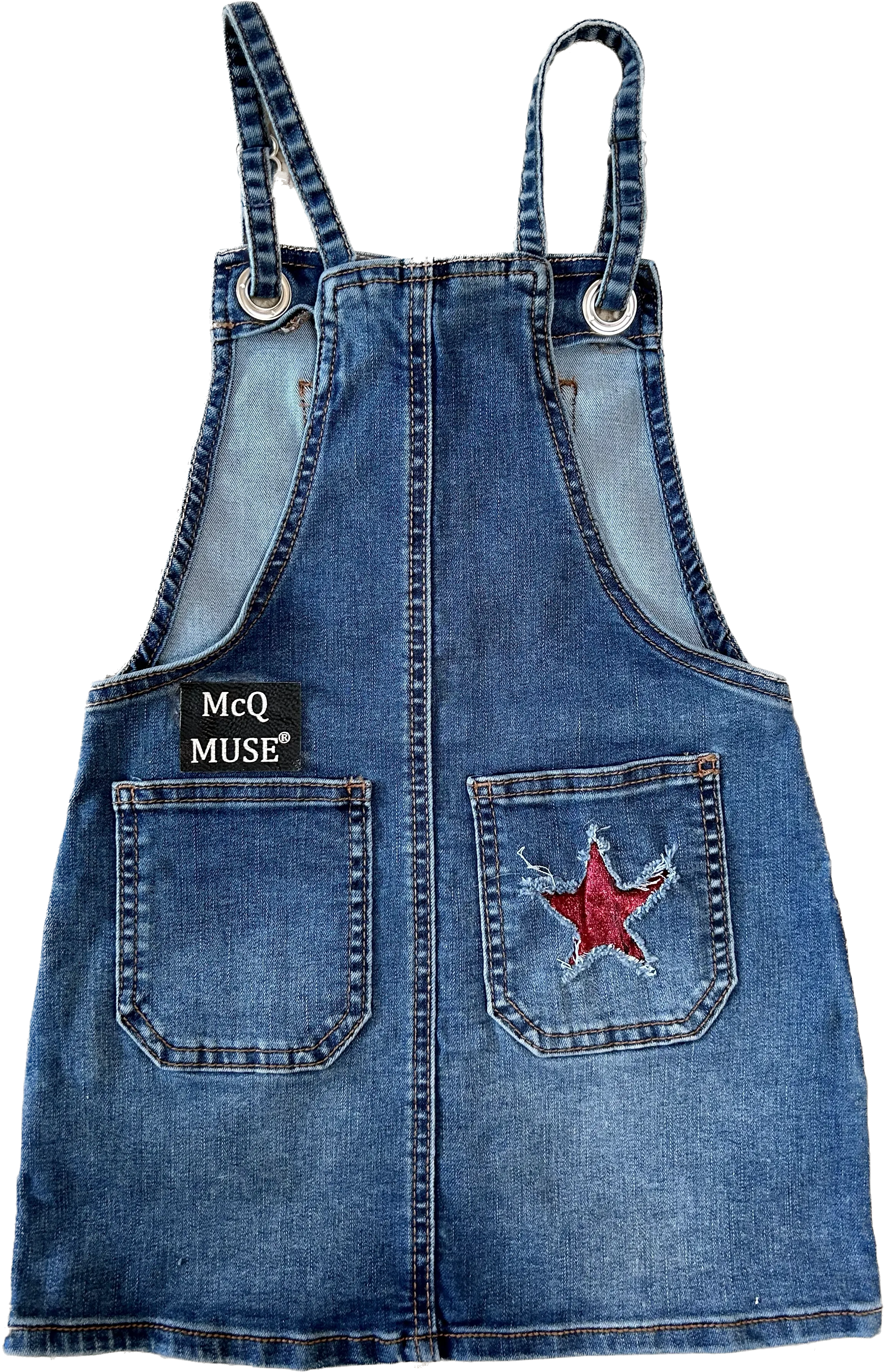 Girl's RockStar-U-OV1 Designer Denim Overall Skirt