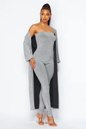 Glitter Tube Jumper and Duster Set