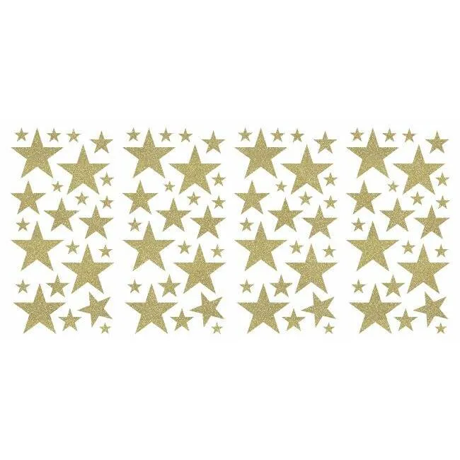 Glitter Twinkle Stars Peel And Stick Wall Decals