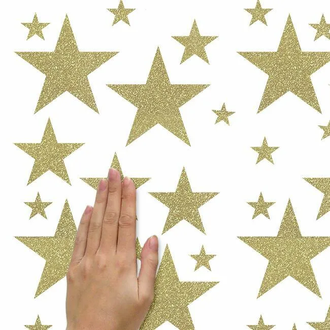 Glitter Twinkle Stars Peel And Stick Wall Decals