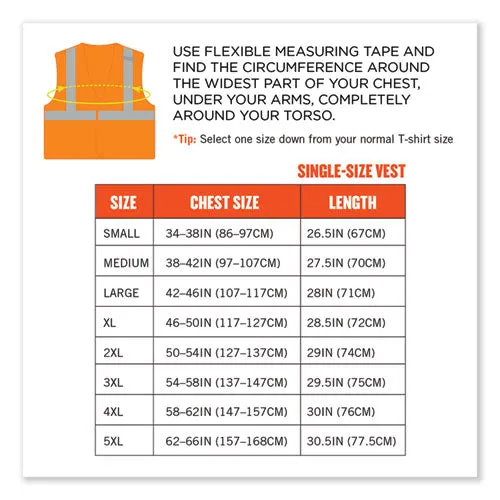 Glowear 8215ba-s Single Size Class 2 Economy Breakaway Mesh Vest, Polyester, 2x-large, Orange, Ships In 1-3 Business Days