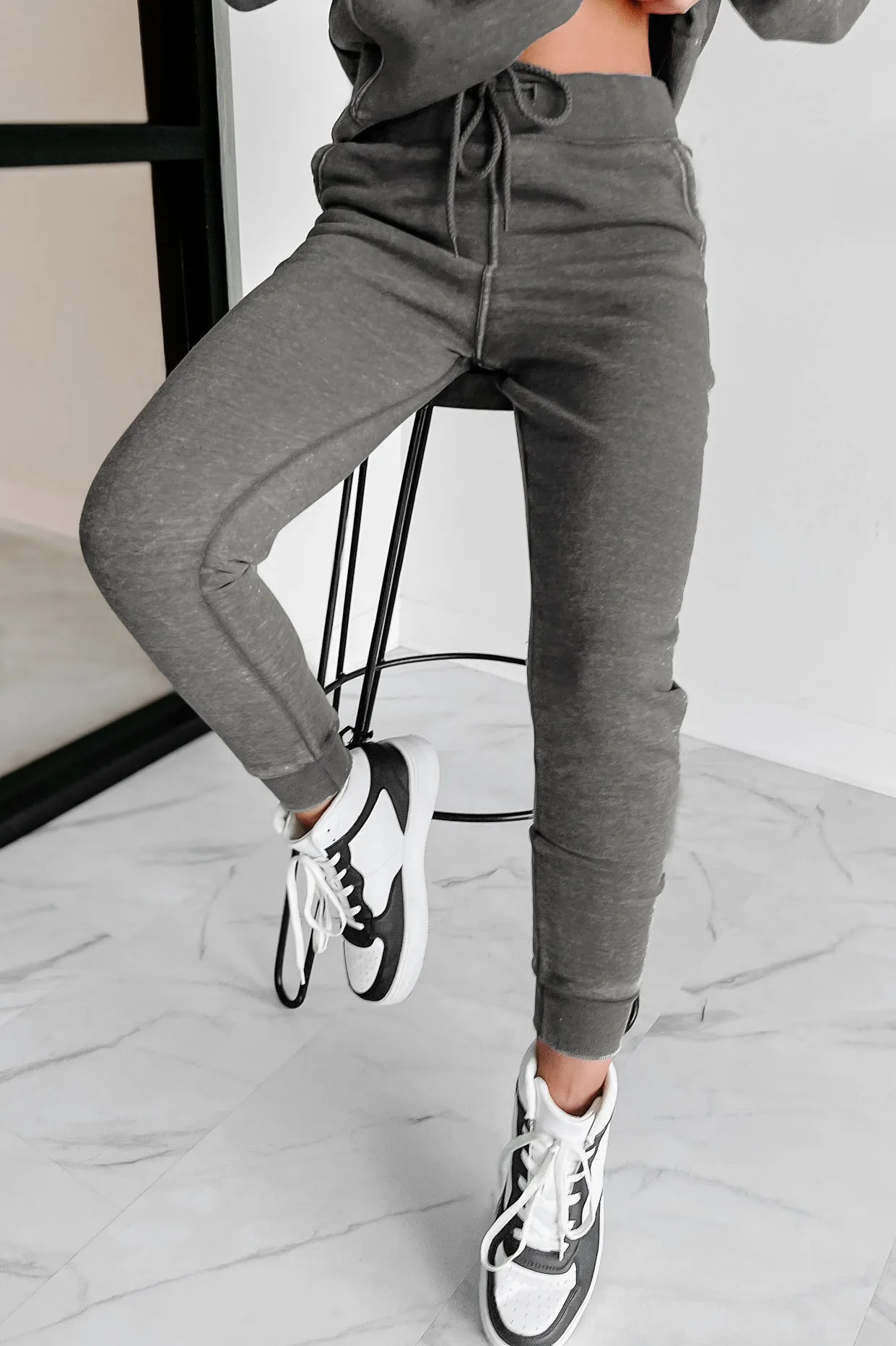 Hard Act To Follow Fleece Hoodie & Jogger Set (Heather Grey)