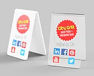 Heat Bent Table Tent Sign