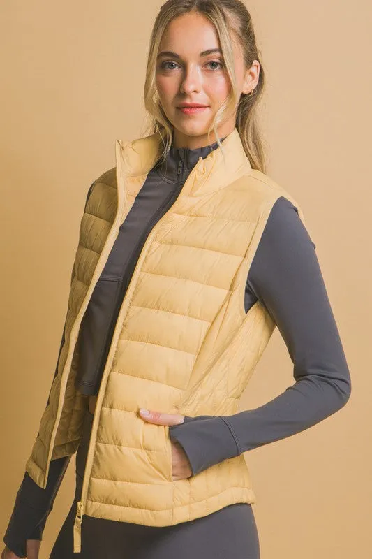 Heather Ultra Lightweight Padded Puffer Vest