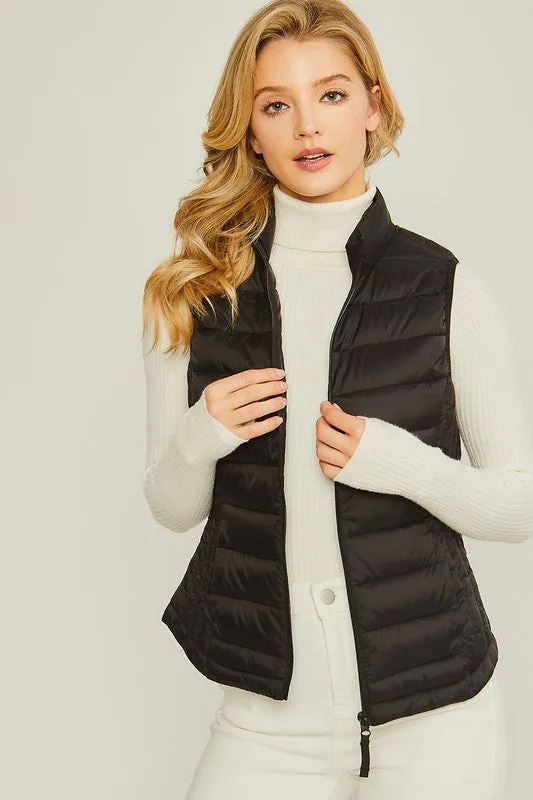 Heather Ultra Lightweight Padded Puffer Vest