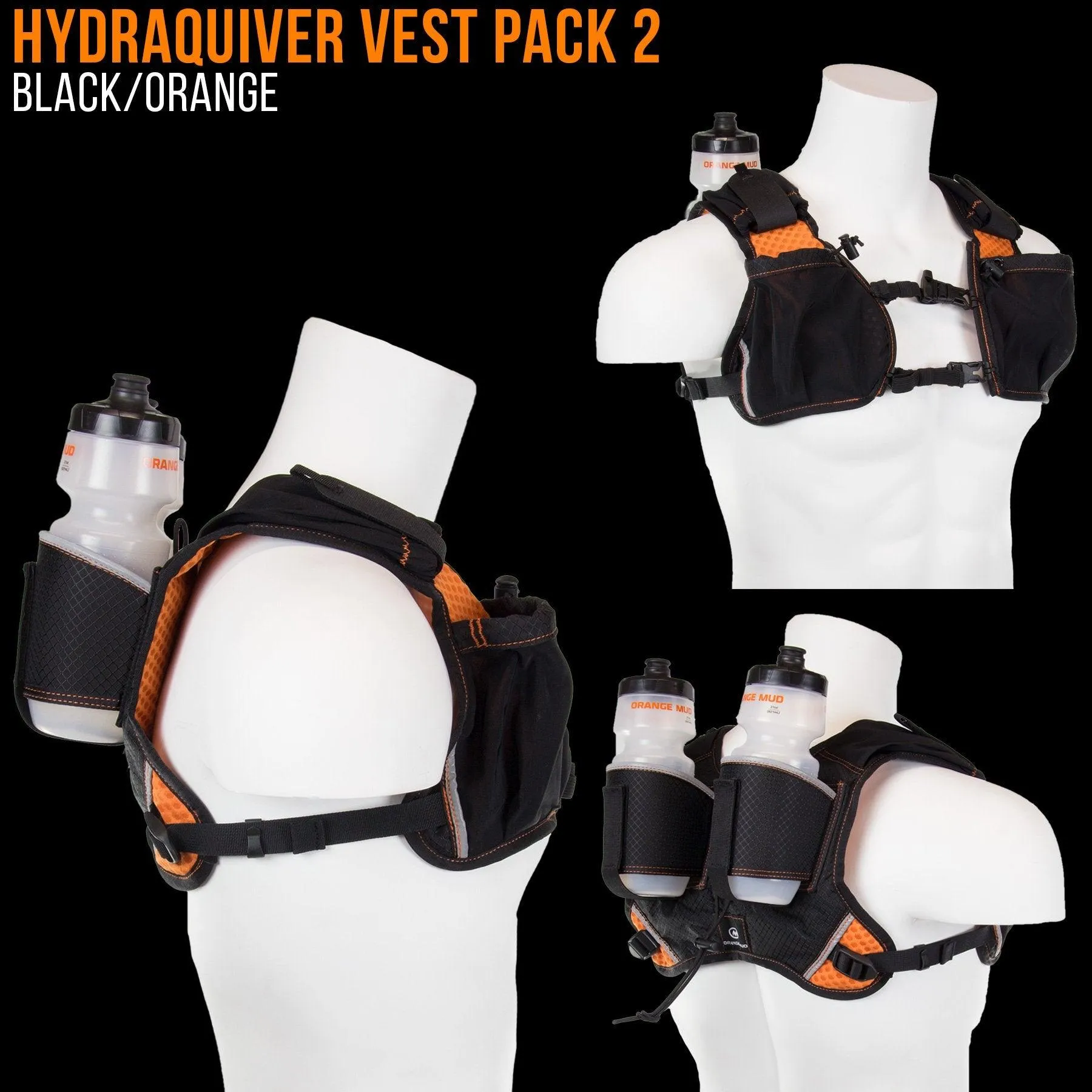 HydraQuiver Vest Pack 2 - 2.0: Ideal for marathon, Ironman, and ultrarunning.