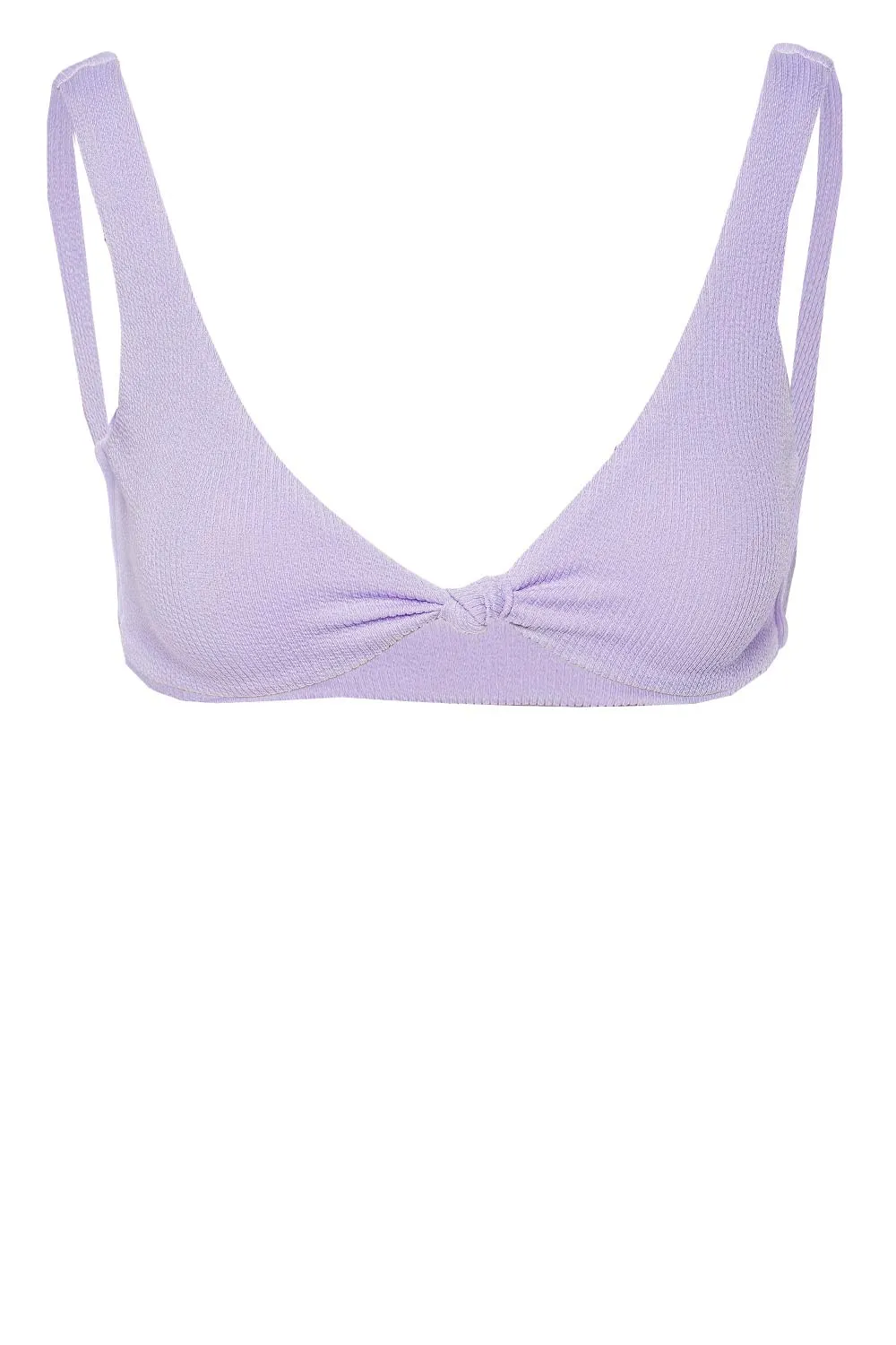 Ibiza Lavender Rib Knit Bikini Top