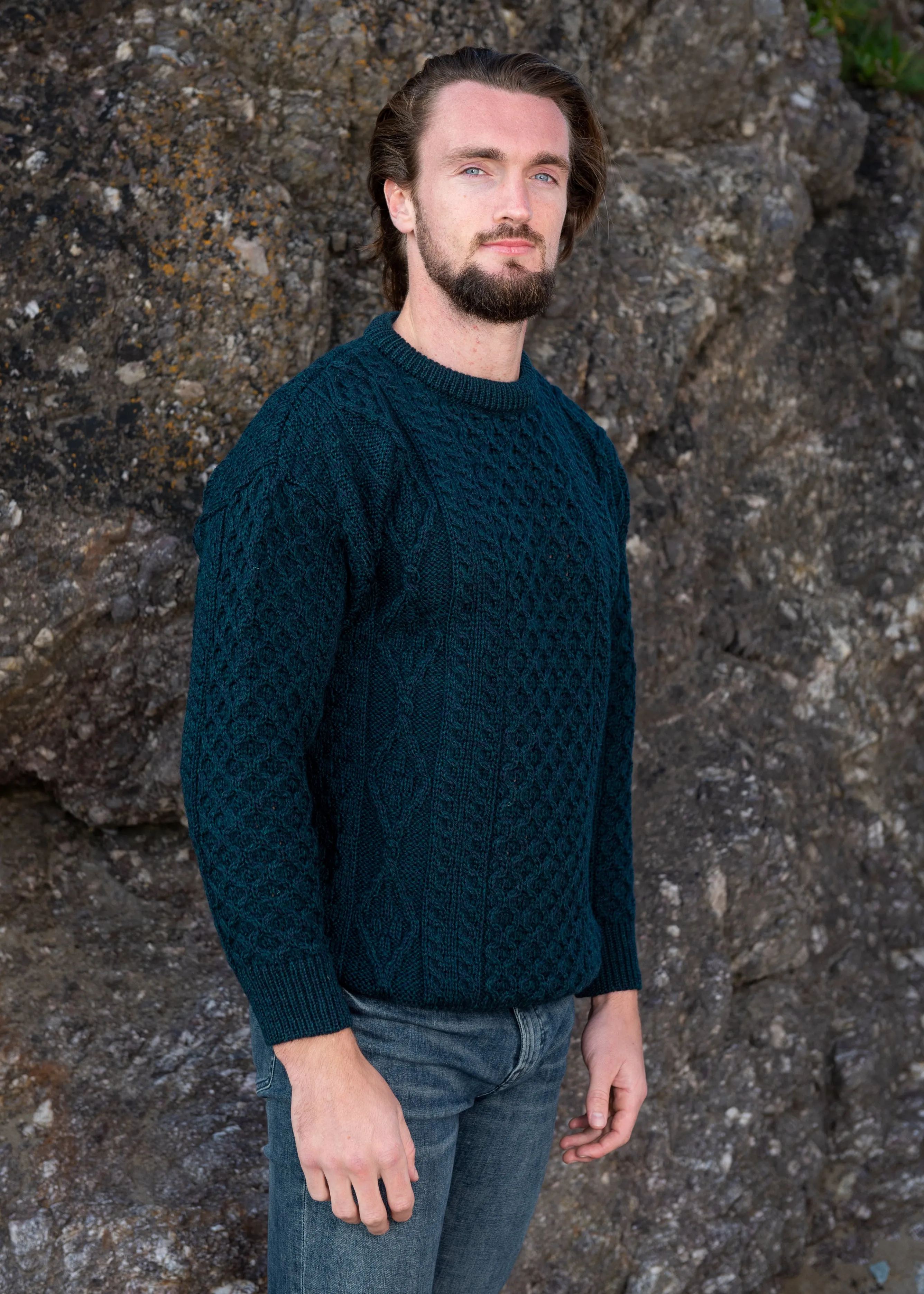 Inis Mor Aran Sweater | Blackwatch