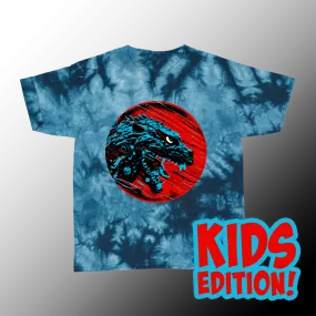 J. Bannon “Destroyer Of Worlds: Blue & Red” Kids Navy Tie-Dye T-Shirt