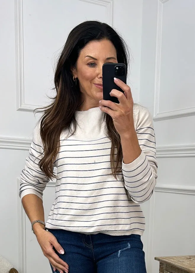 Johanna Birch Navy Stripe Pullover