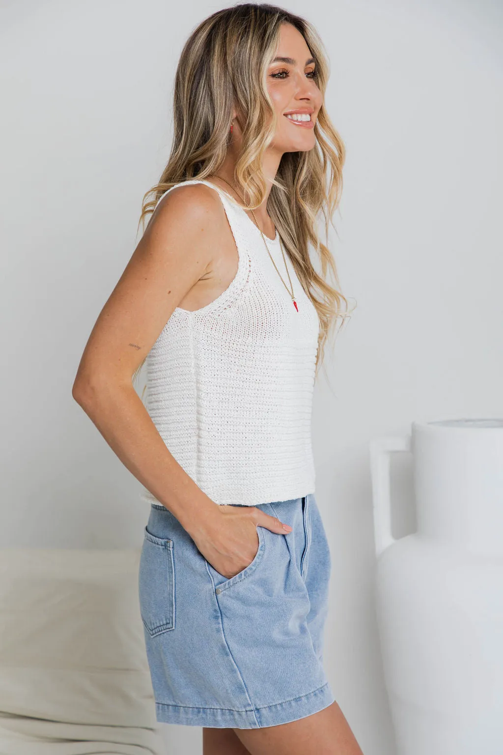 Jorj Knit Top - White