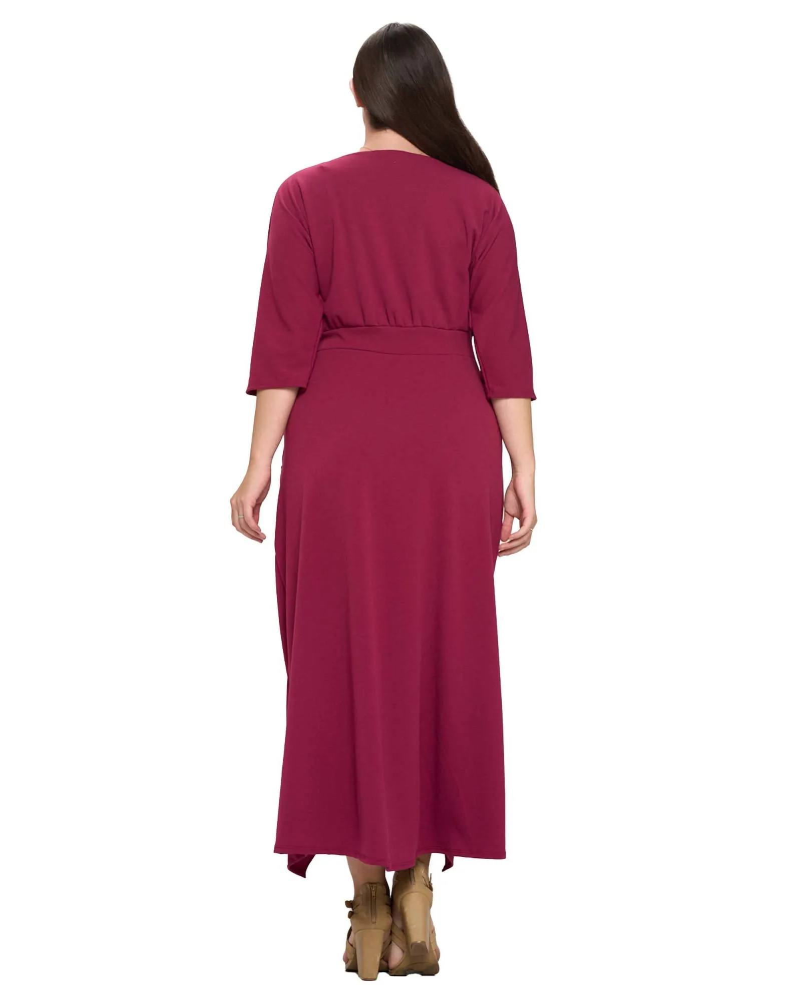 Juliette Wrap Maxi Dress | Magenta