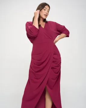 Juliette Wrap Maxi Dress | Magenta