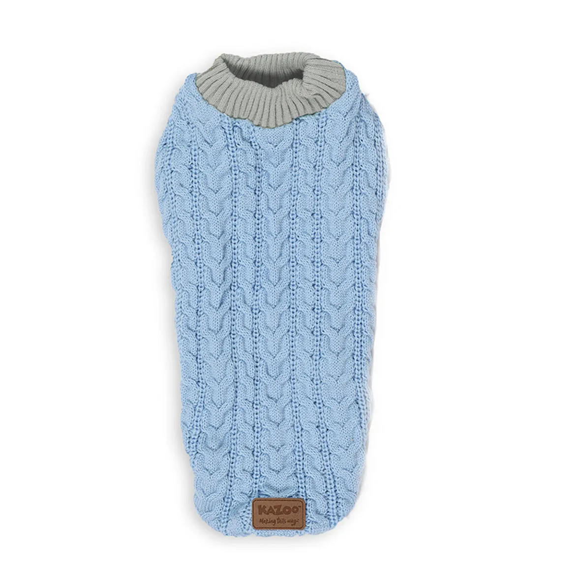 Kazoo Apparel Cable Knit Dog Jumper Blue Large ***