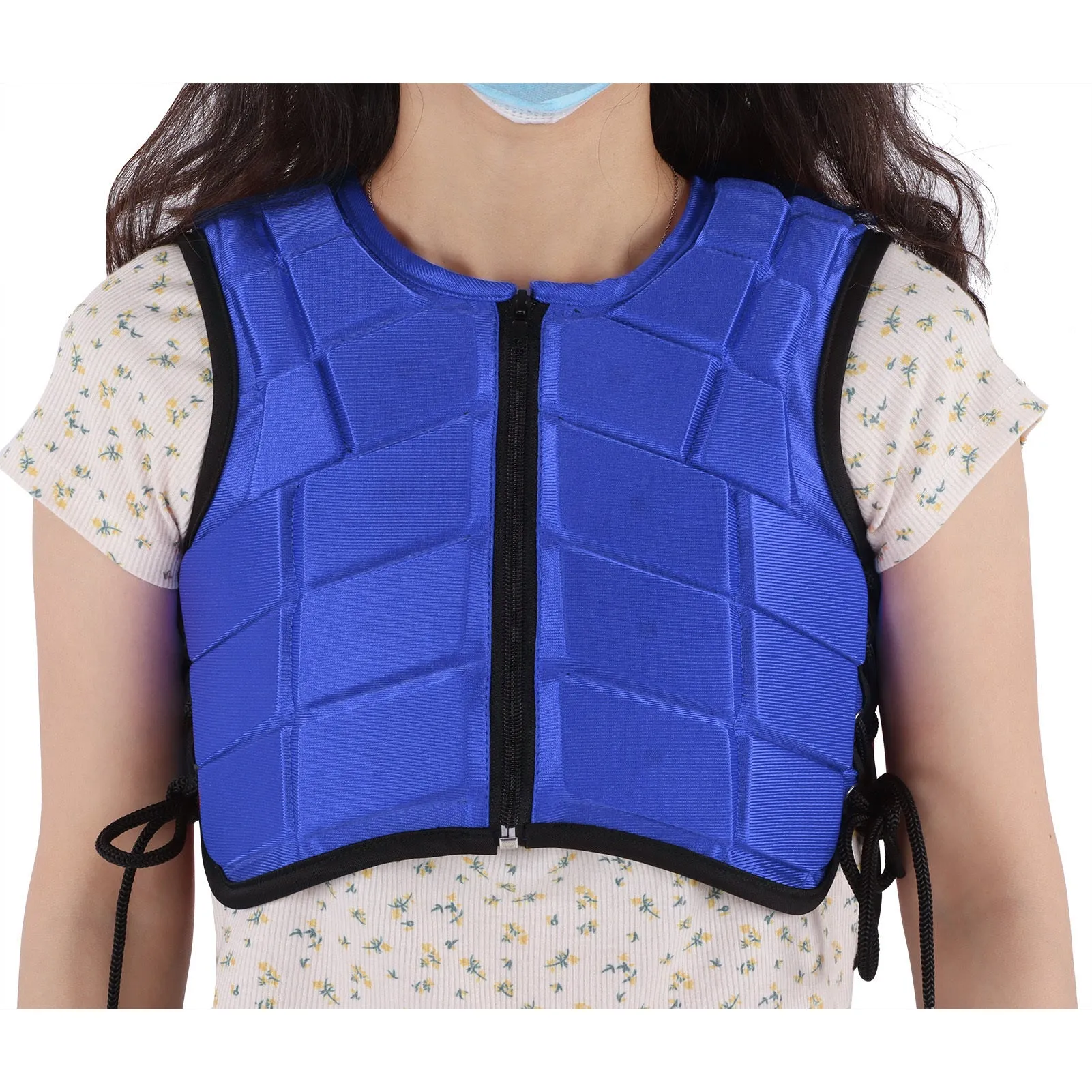 Kids Equestrian Vest Foam Padded Safety Horse Riding Protective Gear Body Protector BlueCM