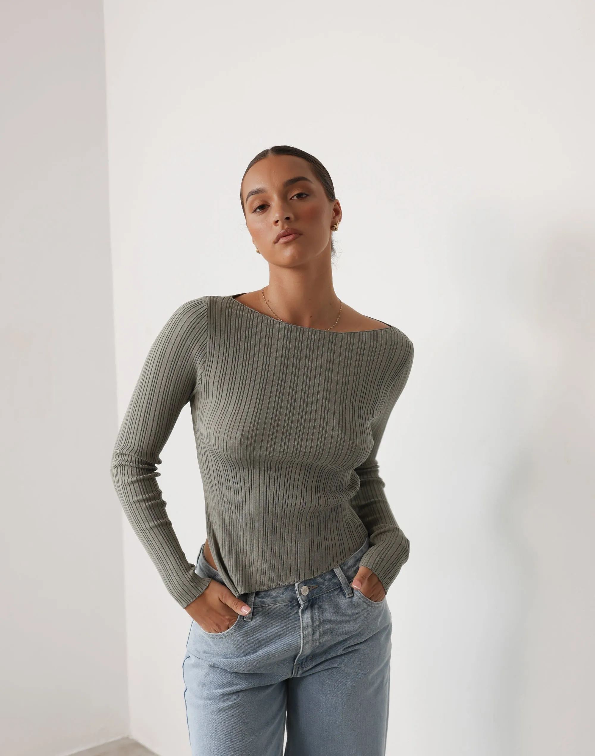 Kienna Long Sleeve Top (Willow)