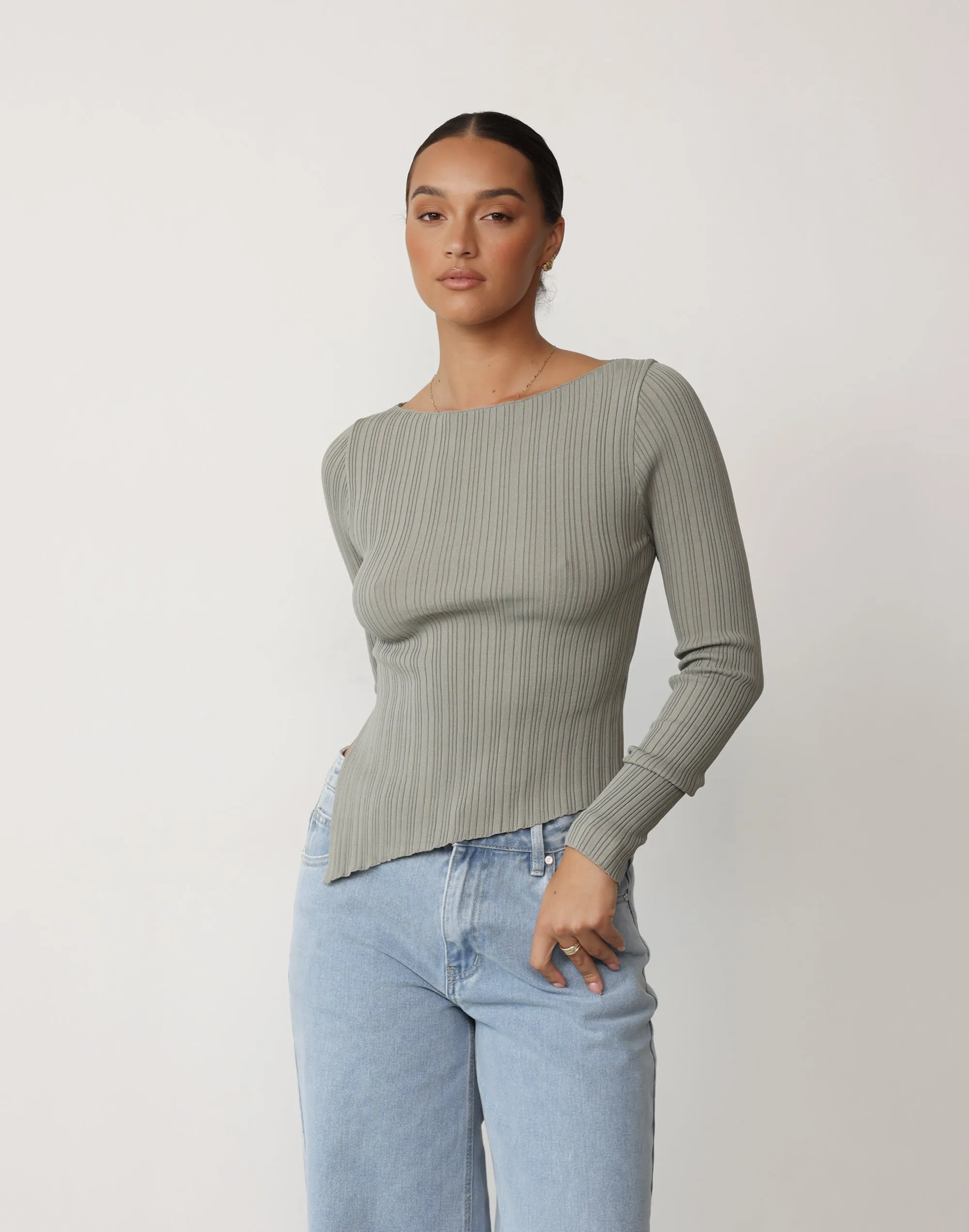 Kienna Long Sleeve Top (Willow)