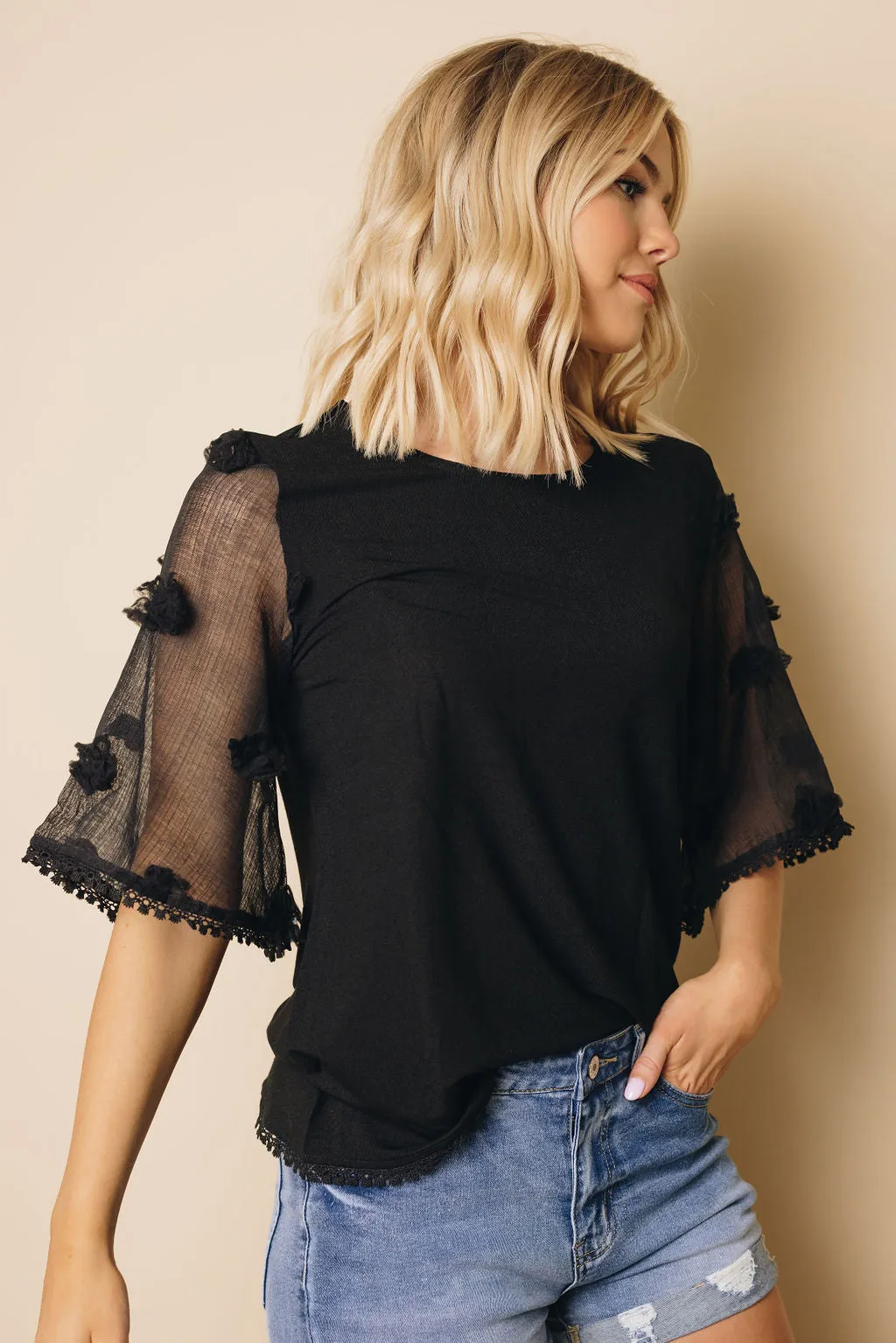 Kimono Sleeve Knit Top