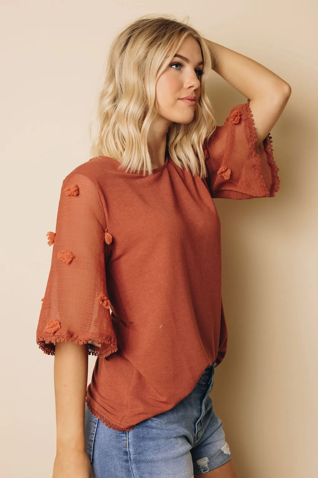 Kimono Sleeve Knit Top