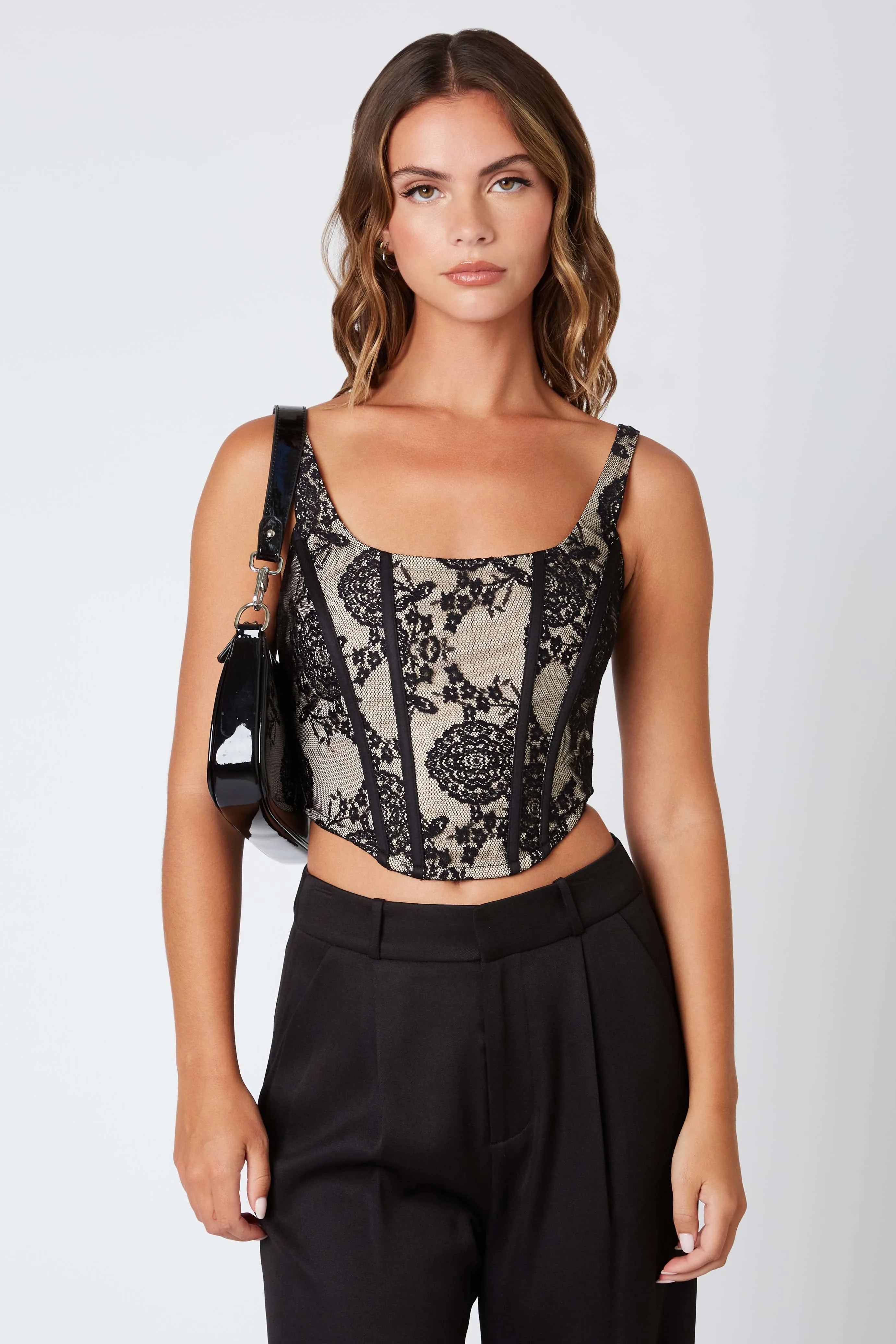 Knit Lace Corset Top