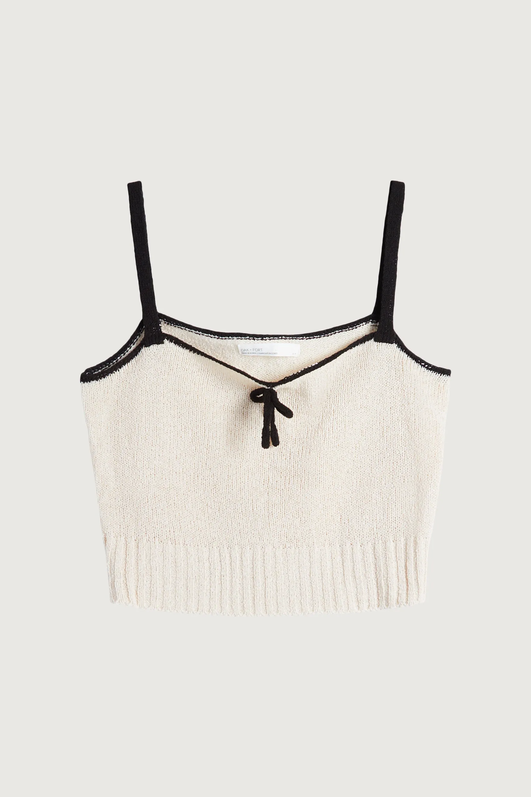 KNIT TANK TOP WITH CONTRAST TRIM