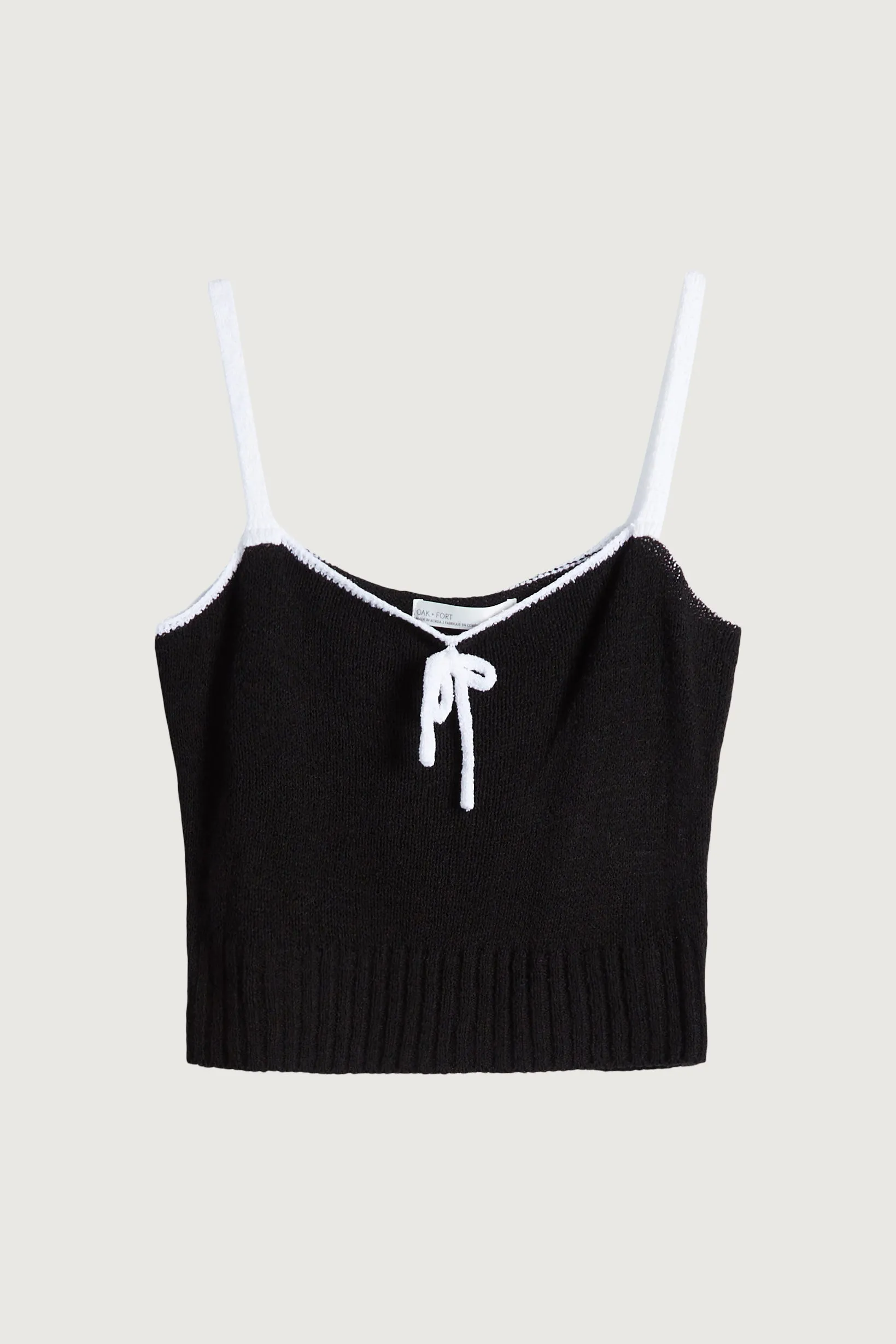 KNIT TANK TOP WITH CONTRAST TRIM