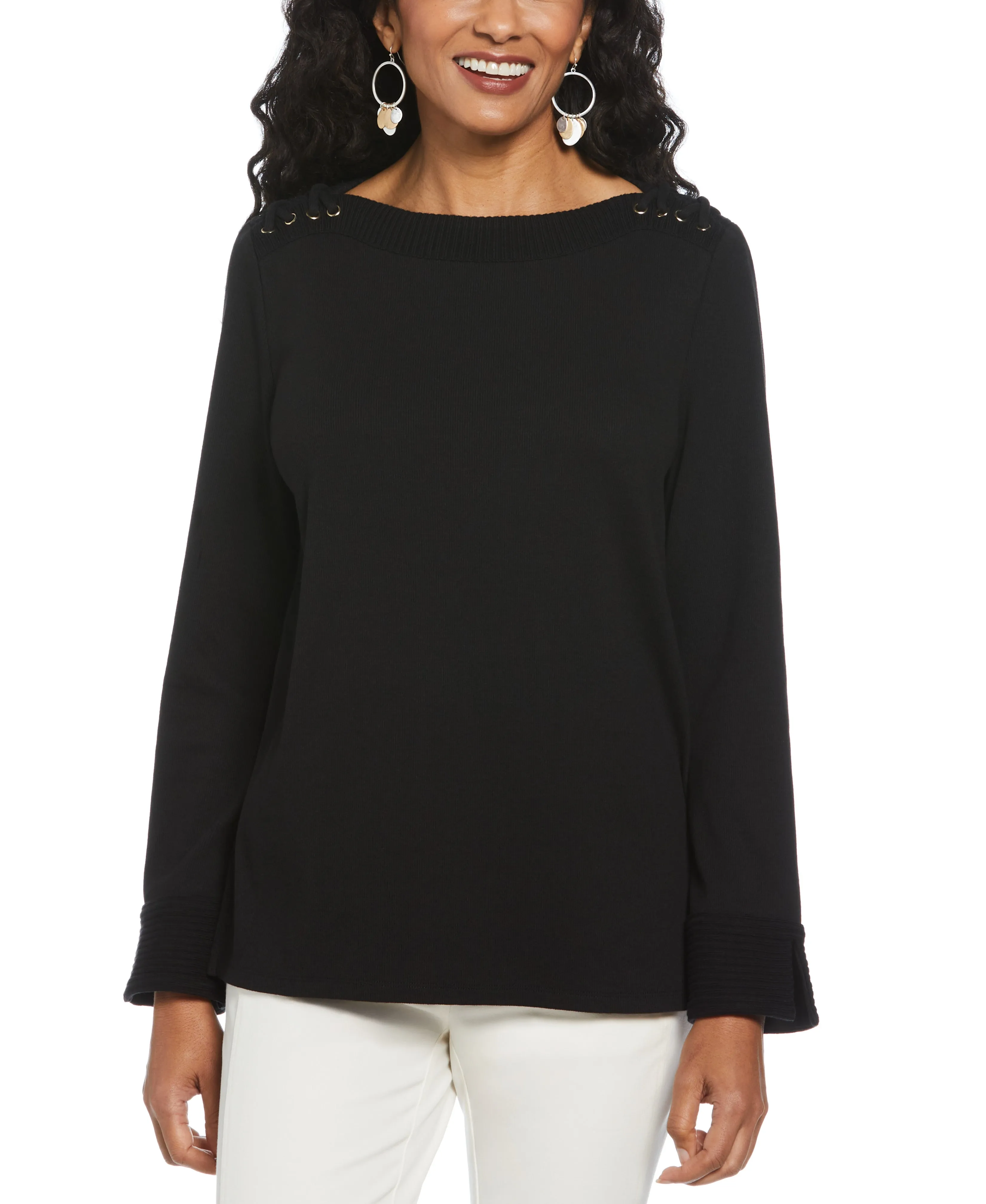 Laced Boatneck Top