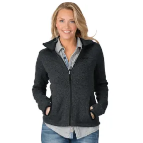 Ladies Heathered Sweater Fleece Jacket