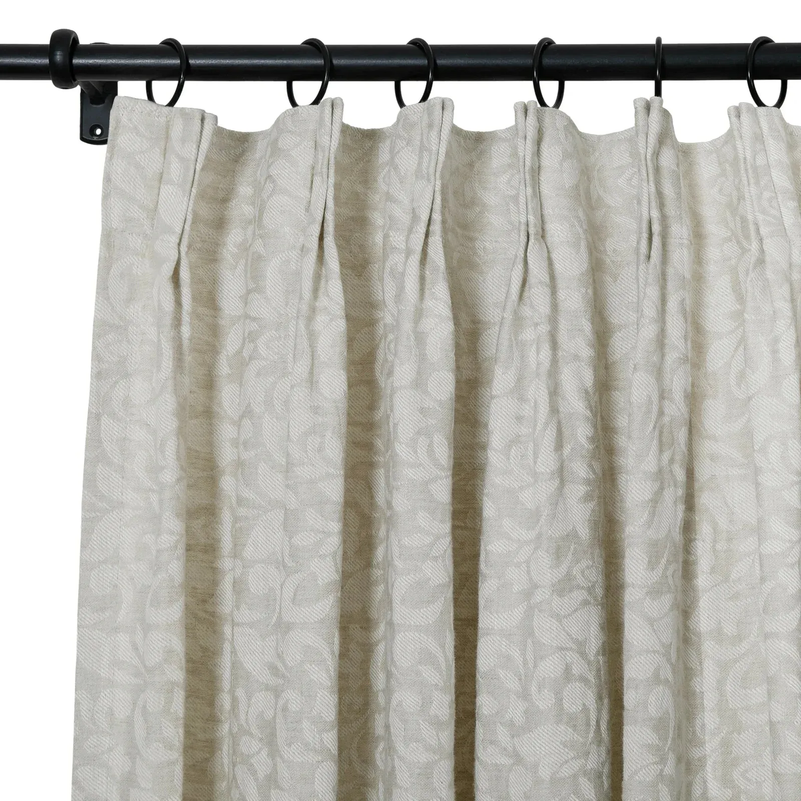 Lance 100% Linen Jacquard Curtain Soft Top