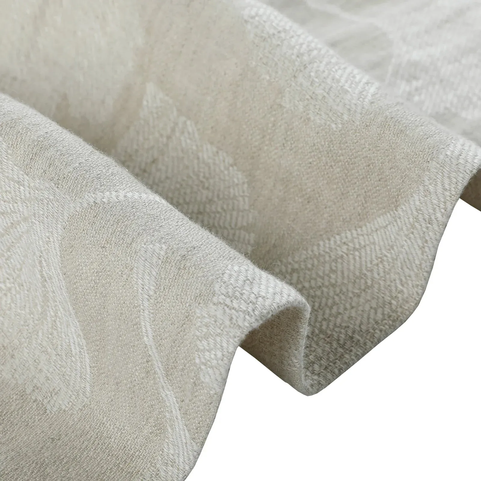 Lance 100% Linen Jacquard Curtain Soft Top