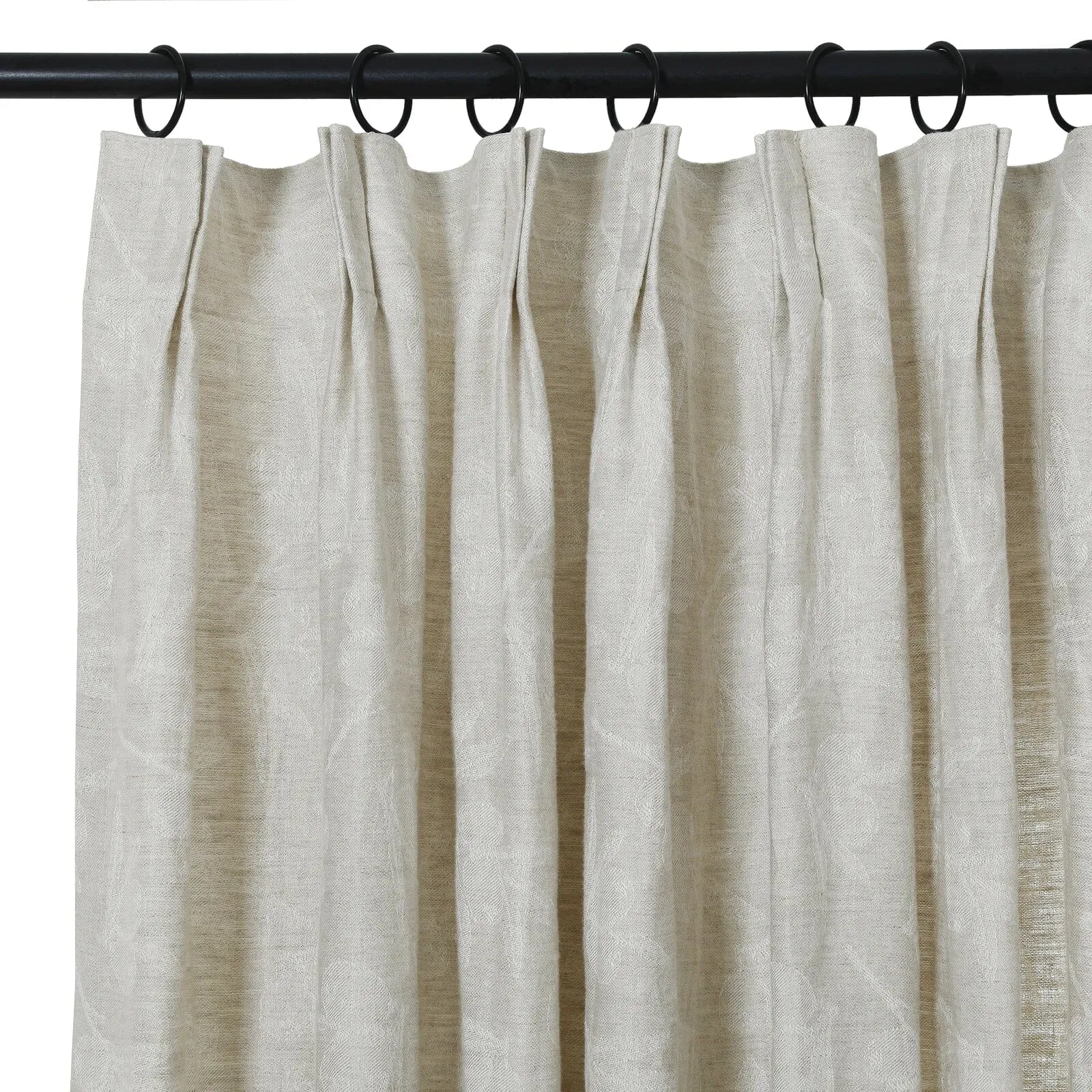 Lance 100% Linen Jacquard Curtain Soft Top