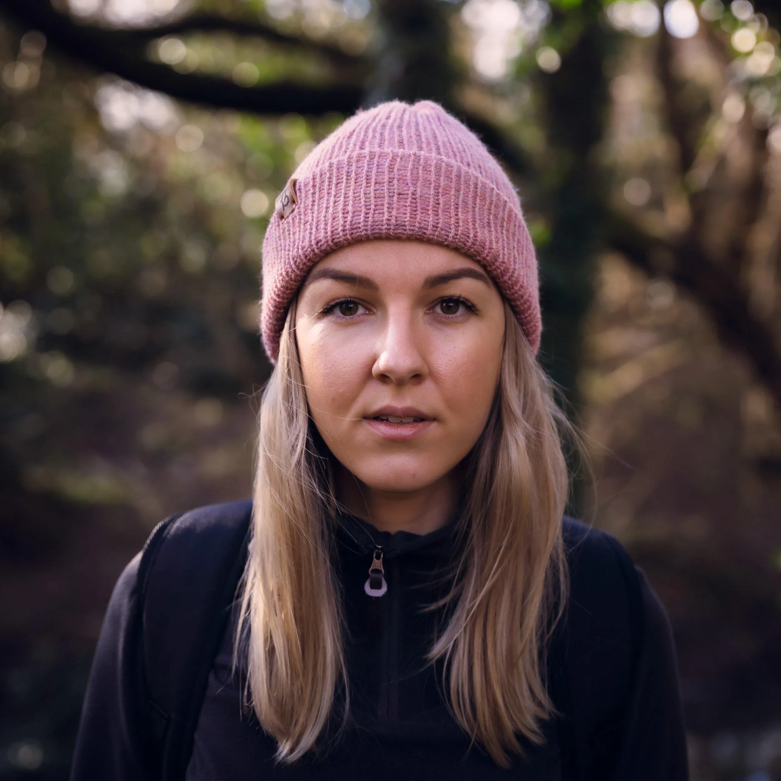 Lavander Pink Wooly Beanie Hat