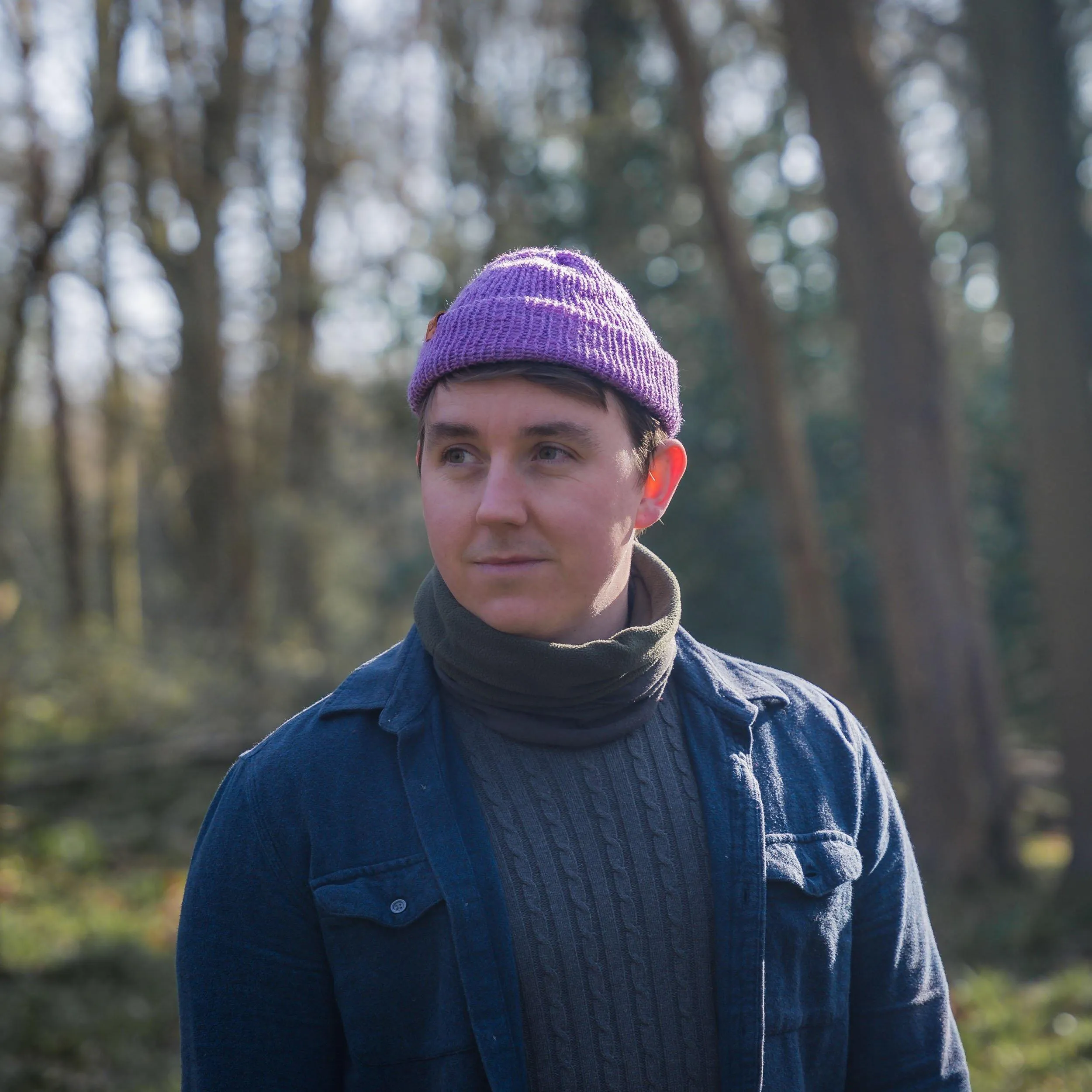 Lavander Pink Wooly Beanie Hat