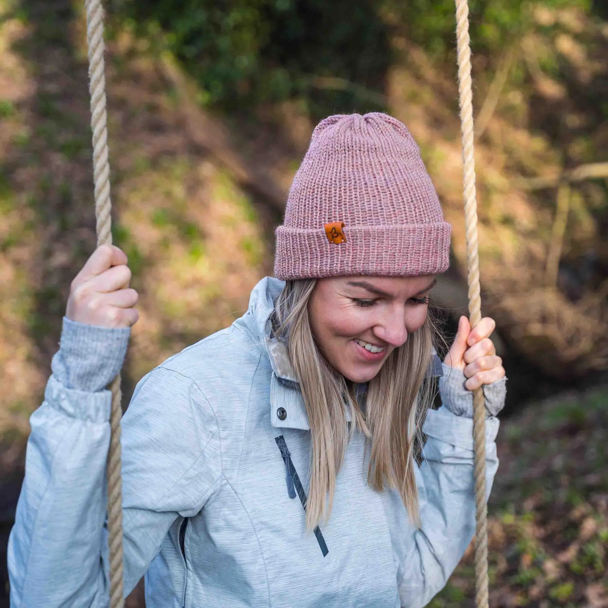 Lavander Pink Wooly Beanie Hat