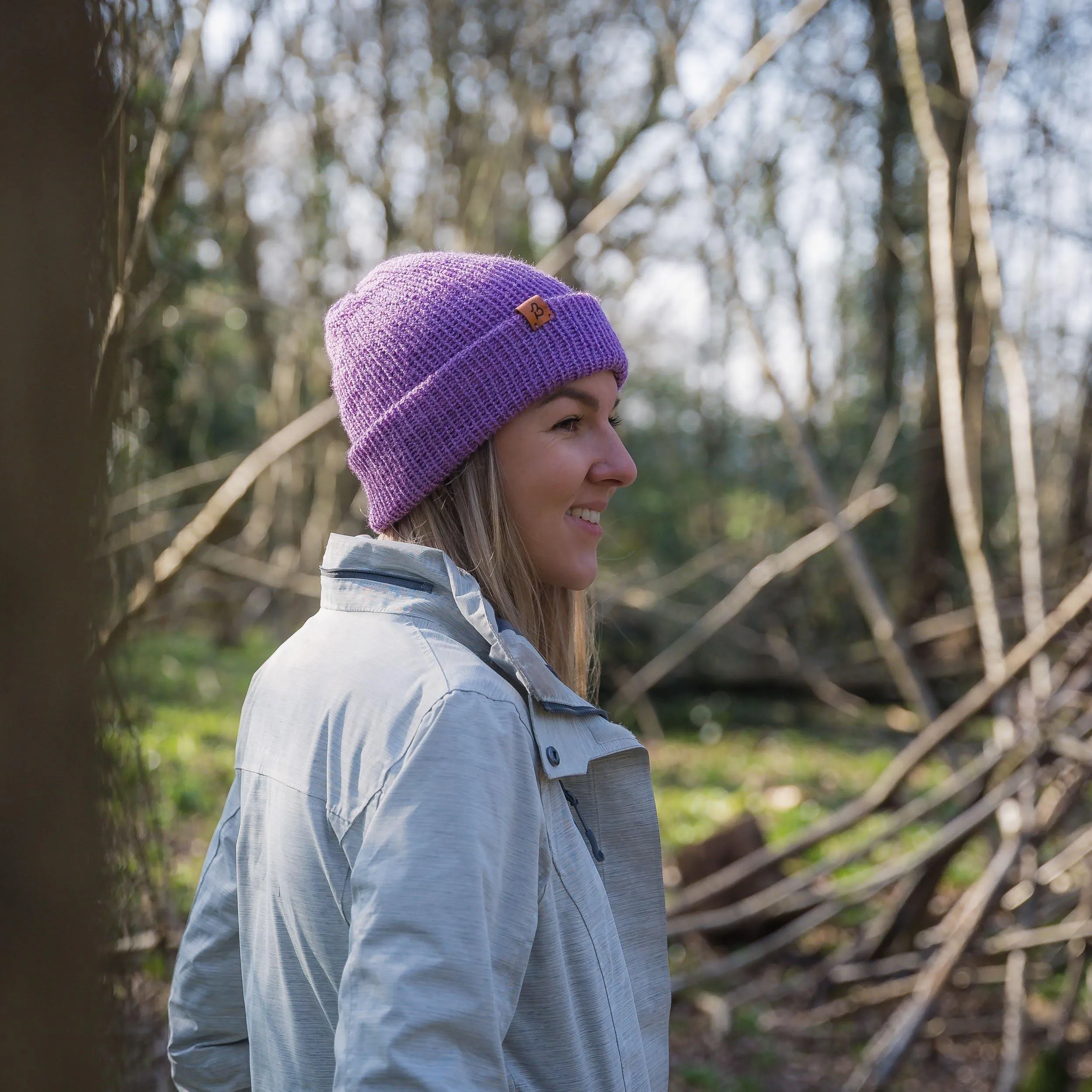 Lavander Pink Wooly Beanie Hat