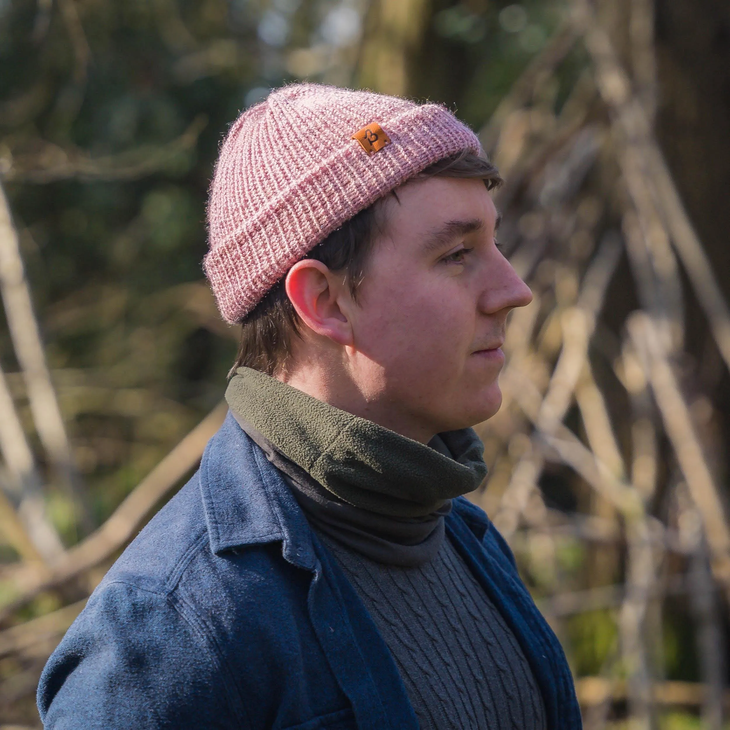 Lavander Pink Wooly Beanie Hat