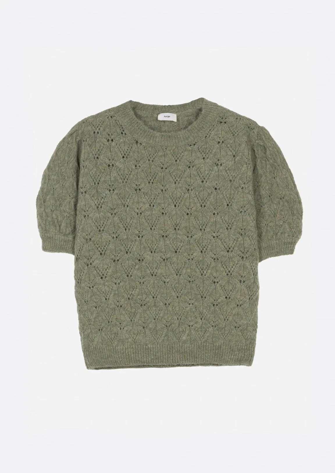 Ledika Short-Sleeve Sweater: Sage