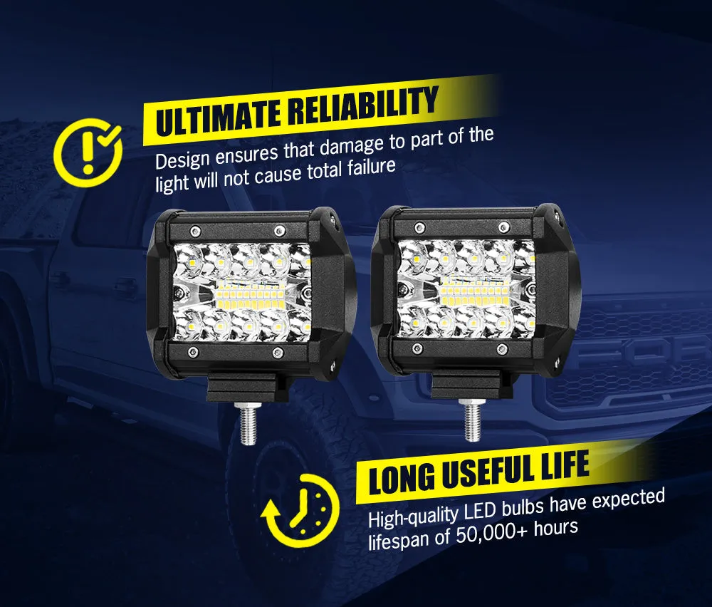 Lightfox 4inch Led Light Bar 1 Lux @ 60M IP68 4,980 Lumens