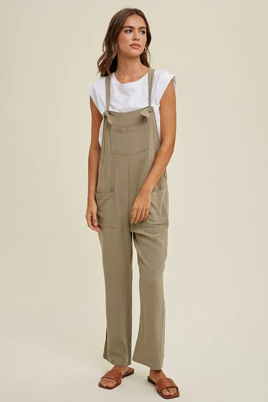 Linen Overall w/Pockets