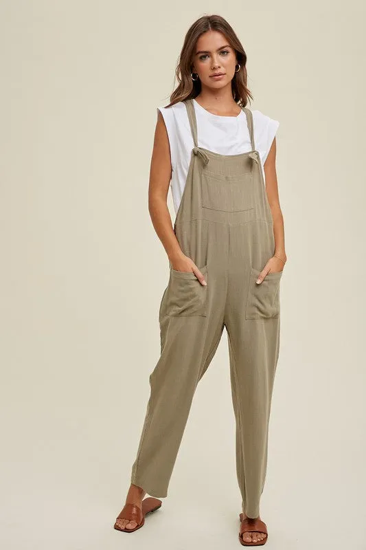 Linen Overall w/Pockets