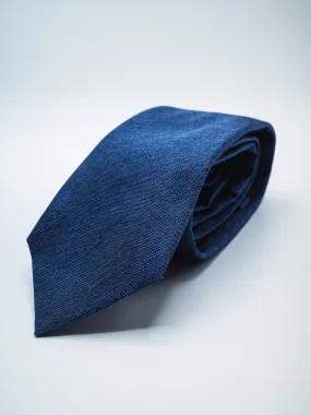 Linen-Wool Tie - Blue